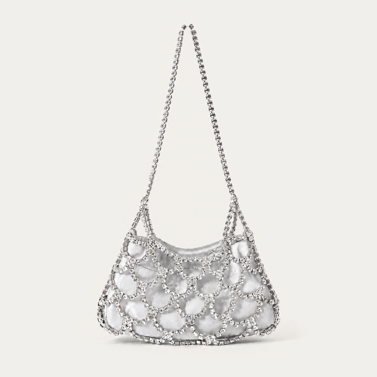 Giarité Wren crystal lace shoulder bag with scalloped crystal net