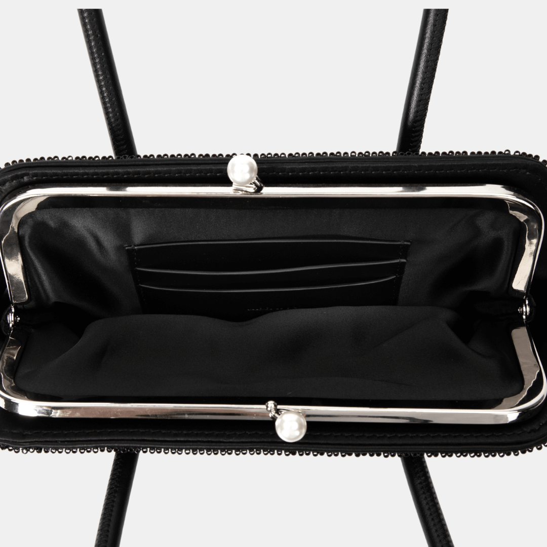 バッグ GIARITE RIO BLACK Rio Black Rhinestone Crystal Bag